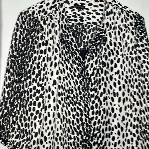 Talbots two piece set semi sheer animal print blouse and cami set - Picture 6 of 9